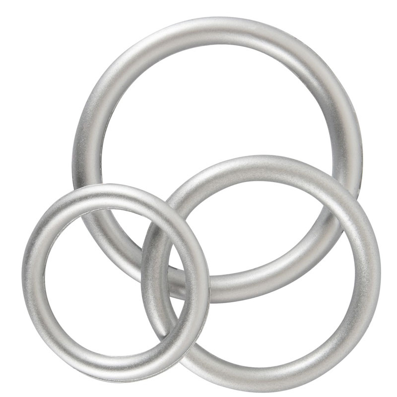 Metallic Silicone Cock Ring Set