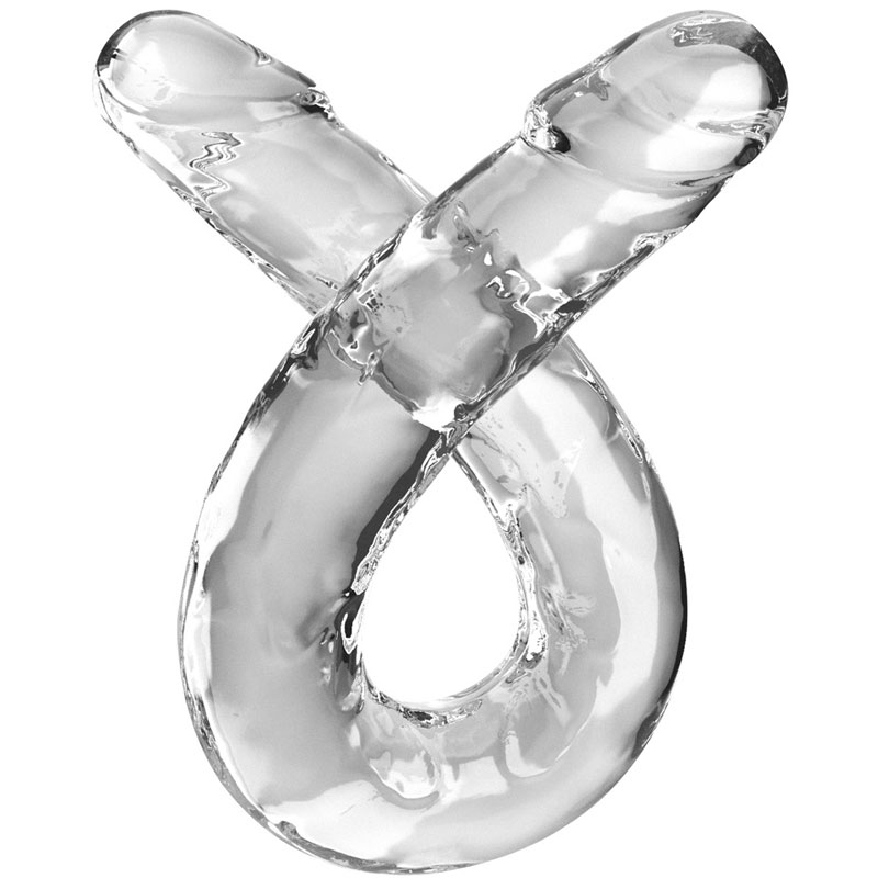 Double Dildo Clear - er ist sehr flexibel