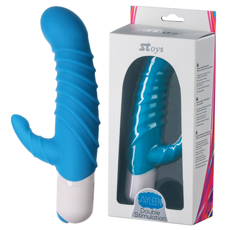 Blauer Silikonvibrator