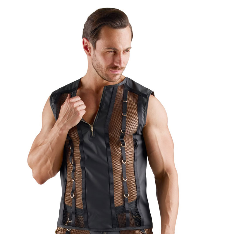 Ärmelloses Netzshirt