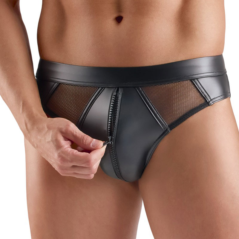 Slip im schwarzen Wetlook